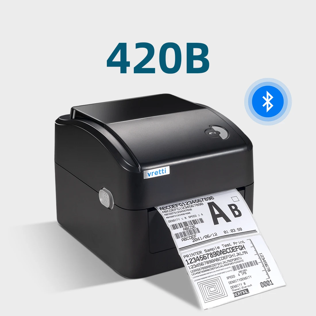 Термопринтер для этикеток VRETTI 420B принтер печати и штрих-кодов с Bluetooth портом