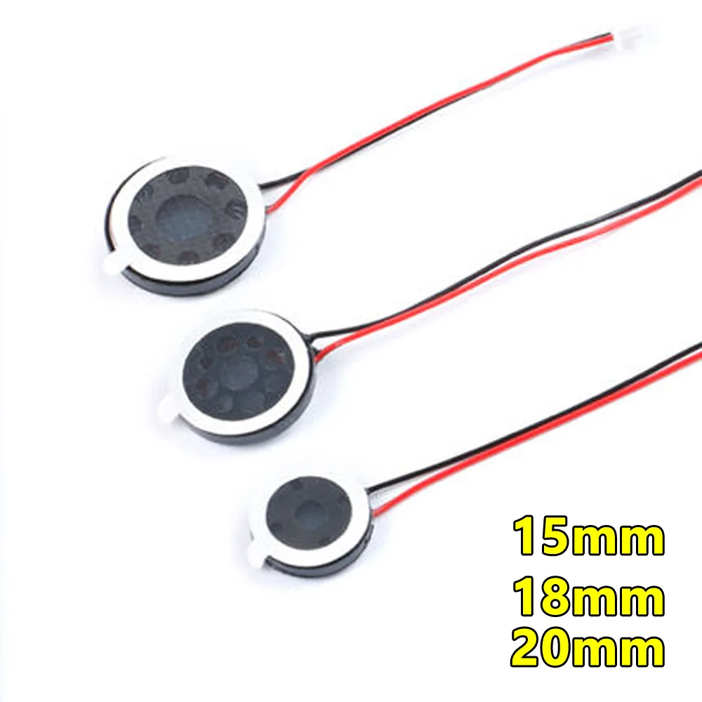 

1pcs Round 8 Ohm 1W Speaker 8ohm 15mm 18mm 20mm Loud Speakers Mobile Phone Small Loudspeaker Audio Connector