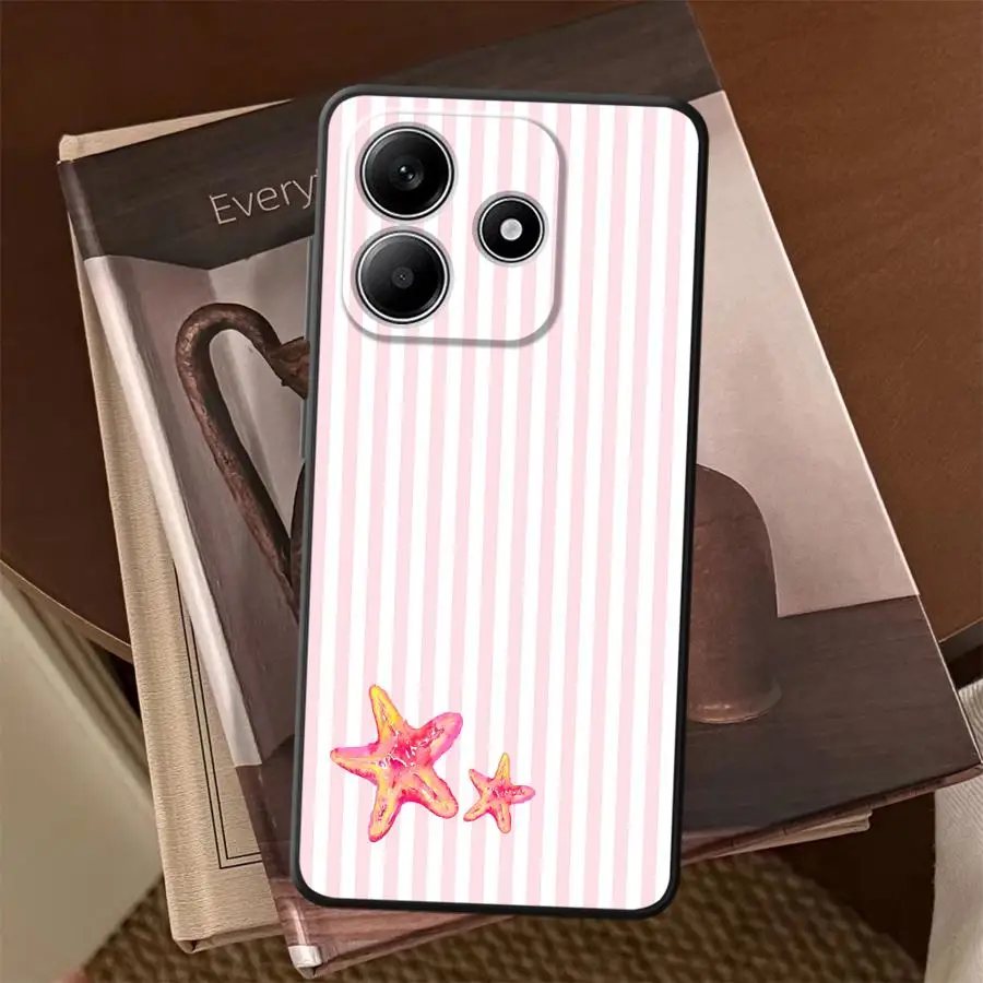 Чехол для телефона с полосками в виде морских звезд для Xiaomi Redmi Note 15 10 14C 9 8 13 14 Pro Plus 12 11 12C 13C A7 Pro A5 A4 K80 A1 A2 K40 (art.: 3920dad134bf5) - 3920dad134bf5