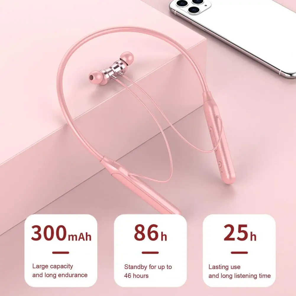 

Беспроводные магнитные наушники HiFi Sound IPX5 водонепроницаемые Bluetooth-совместимые 5,0 спортивные наушники с шейным ободом для бега