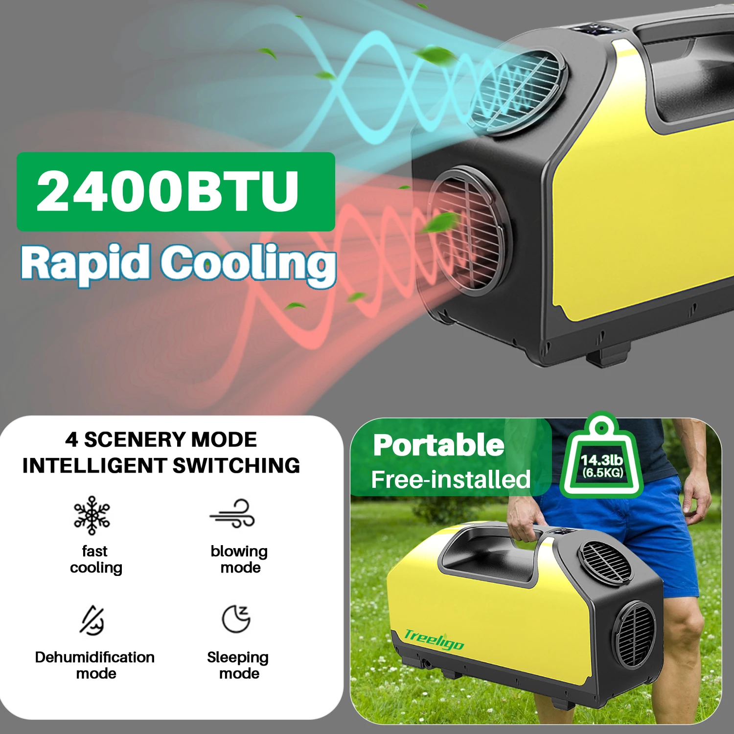 Уличный кондиционер treвыбраo для кемпинга 12 В 24 220