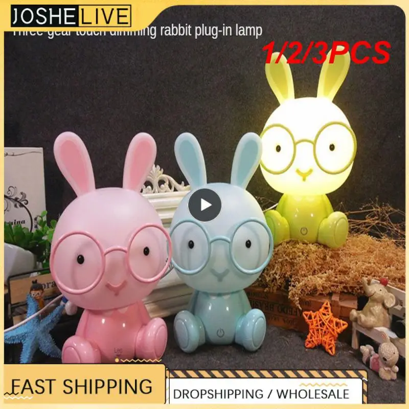 

1/2/3PCS Rabbit Lamp Baby Night Lights Pig Led Night Lamp Bedroom Cartoon Animal Table Lamp Kids Christmas Gifts