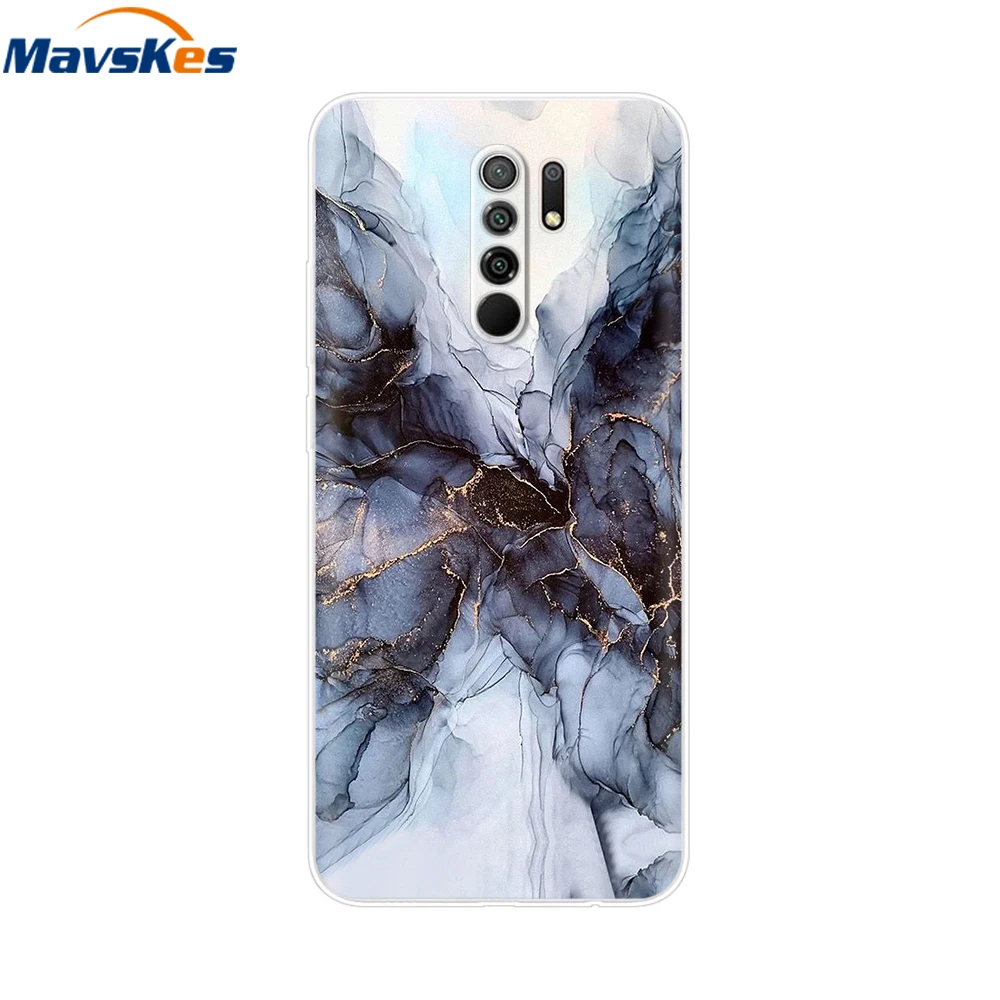 Чехол для телефона Redmi 9 чехол Xiaomi прозрачный модный узор мягкий силиконовый