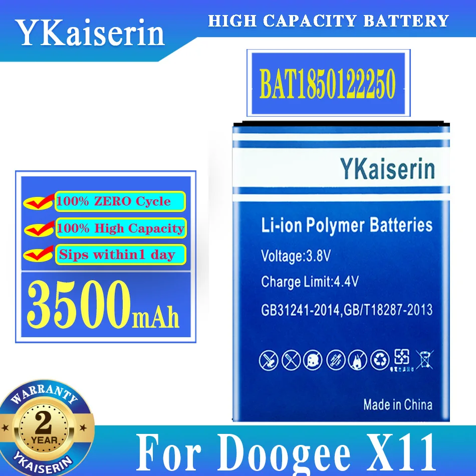 

For Doogee X 11 Battery 3500mAh Mobile Phone Replacement Batteria Batterie BAT1850122250 For Doogee X11 Batteria + Tracking