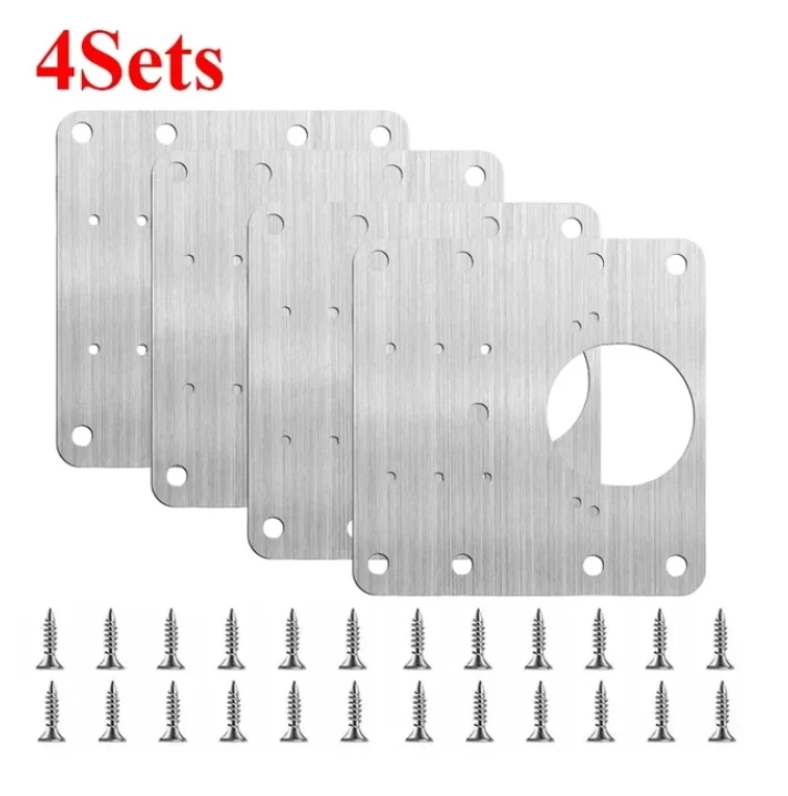 

1-10 шт., набор пластин для ремонта петель шкафа, дверные петли из нержавеющей стали, монтажная пластина с отверстиями для дома