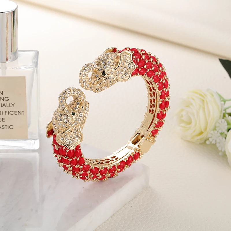 Браслет с изображением слона в виде животного серого птицы из смолы модные