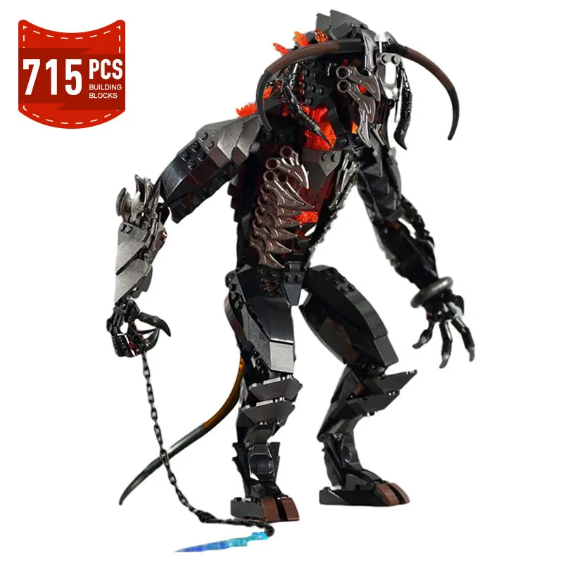 

Moc Lord Movie Magic Figures Balrogs And Saurons Building Blocks War Military Model Assembly Education Toys For Children Gifts