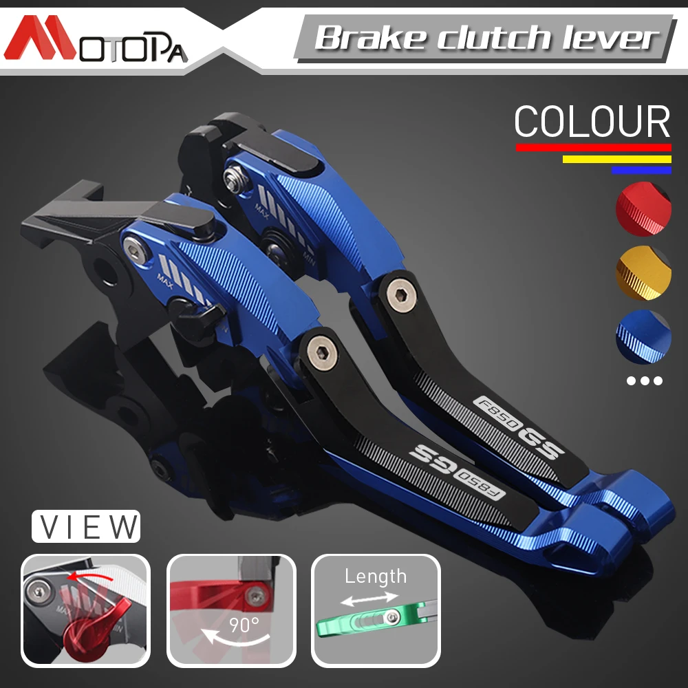 

F850GS Motorcycle Accessories CNC Adjustable Folding Extendable Handle Bar Brake Clutch Levers For BMW F850GS F750GS 2018-2021