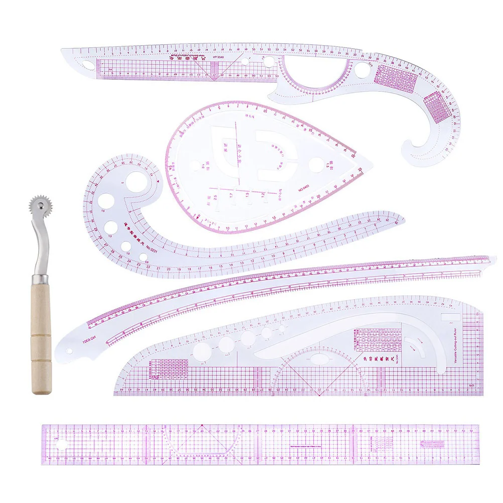 

Ruler Rulers Curve Tailor Dressmakers Sewing Design Pattern Template Marking Stencil Bendable Circular Spacer Quilting Tools