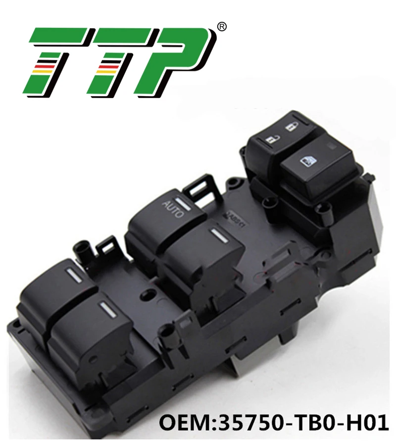 Переключатель Стеклоподъемника 35750-TB0-H01 для Honda Accord 2008-2012, 12 В Переключатель Стеклоподъемника 35750-TB0-H01 для Honda Accord 2008-2012, 12 В