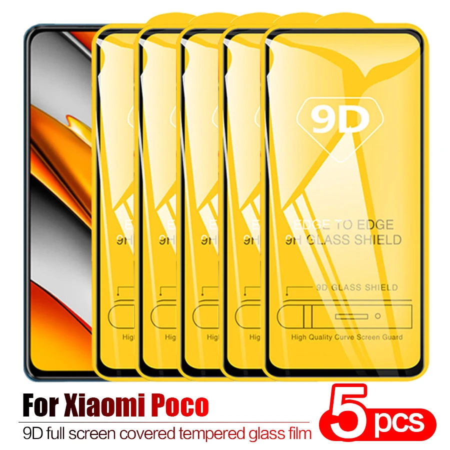 

3/4/5Pcs Protective Glass for Xiaomi Redmi Note 10 8 9 Pro 11 9s 10s Screen Protectors for Poco X3 Pro F3 M3 M4 Gt 9A Glass
