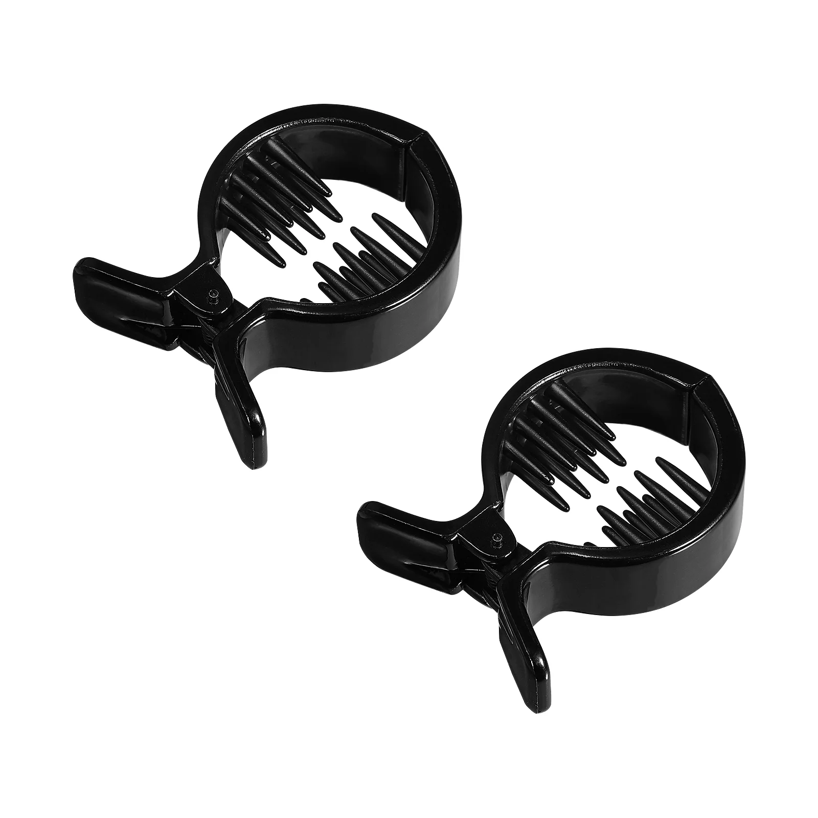 

2pcs Strong Grip Toothed Practical Ponytail Holders Hair Clips for Ladies Girls