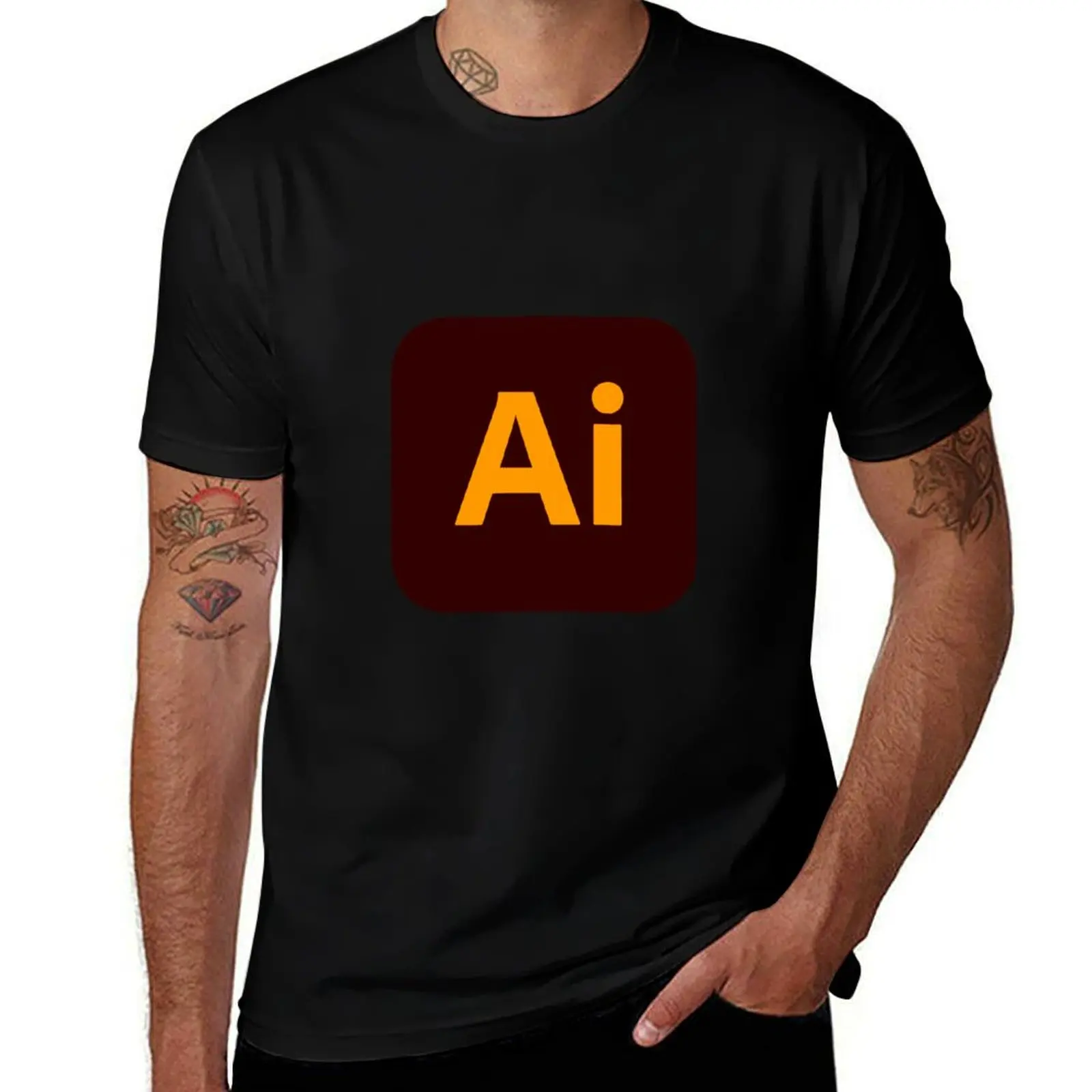 Фото Футболка Adobe Illustrator с короткими рукавами, устойчивая к запаху №1