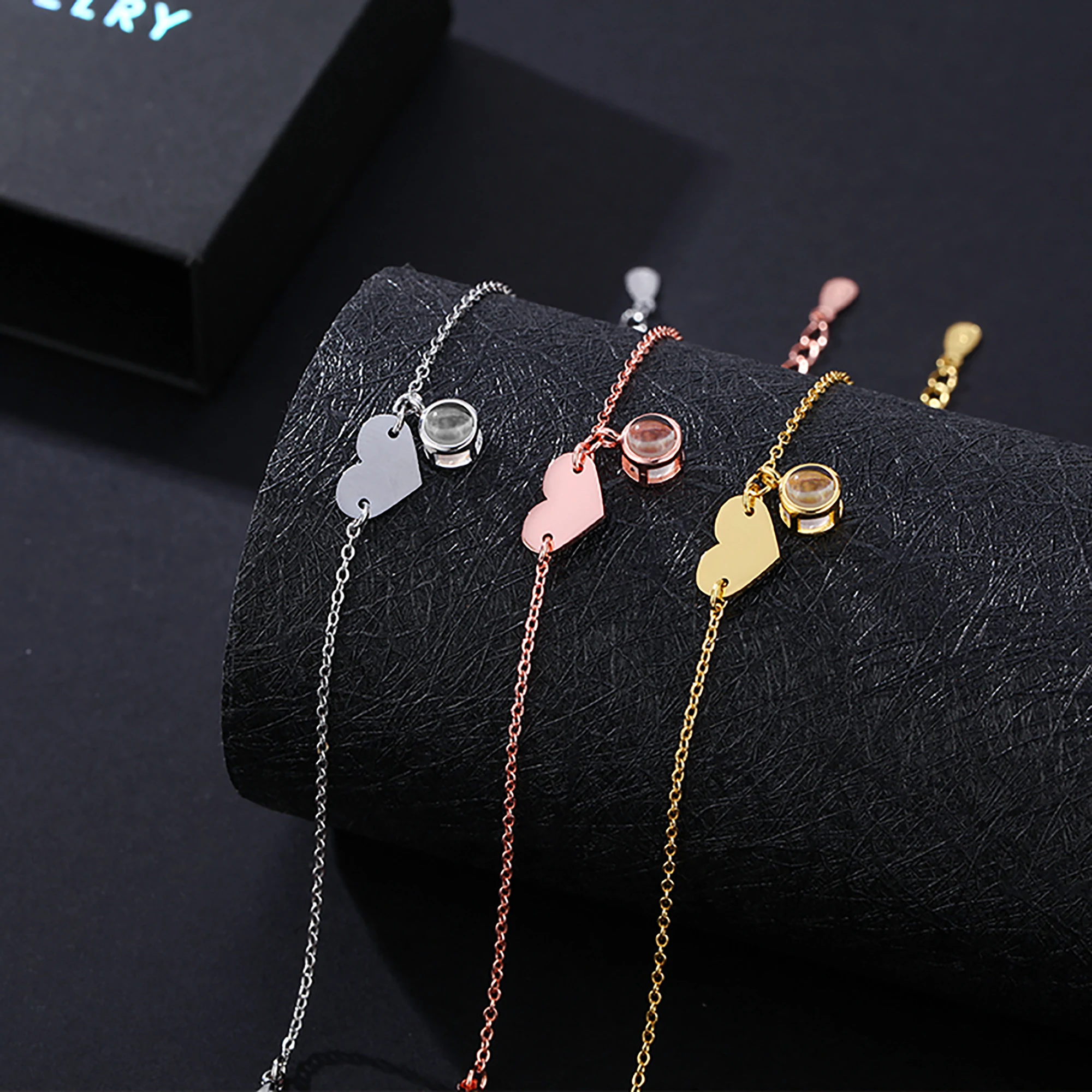 Customized Projection Bracelet,Personalized love Bracelet Picture,Adjustable Length,  Couples/Friend/Family Anniversary Picture