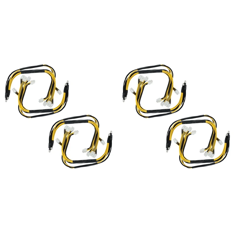 

8Pack 1200W 1600W Output Wire 6Pin PCIE Powers Connector For Bitmain Antminer APW3 / APW3+ / APW3++ / APW7 PSU L3 D3