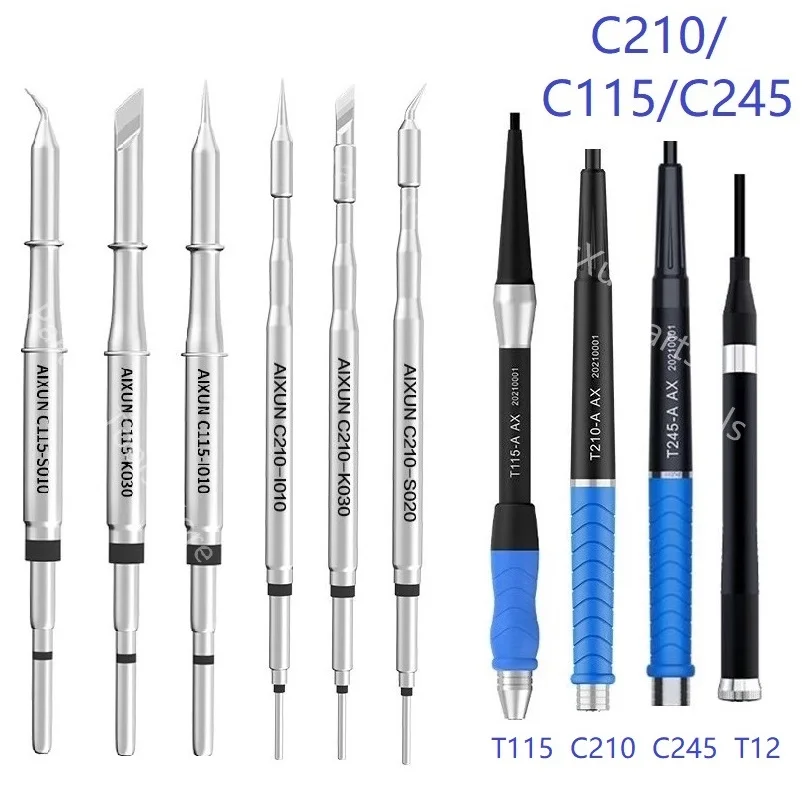 Жала паяльника Aixun C210 C245 C115 ручка станции T12 для JBC T210 T245 T115 оригинальный комплект