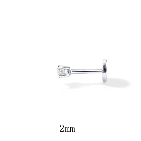 LENNIK серьги-гвоздики из серебра 925 с цирконом