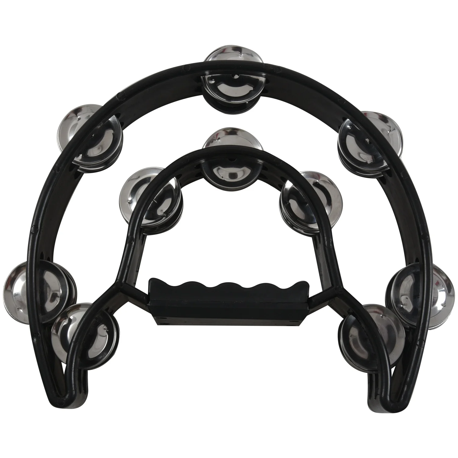 

Double Half Moon Music Tambourine Percussion Tamborine Drum Durable