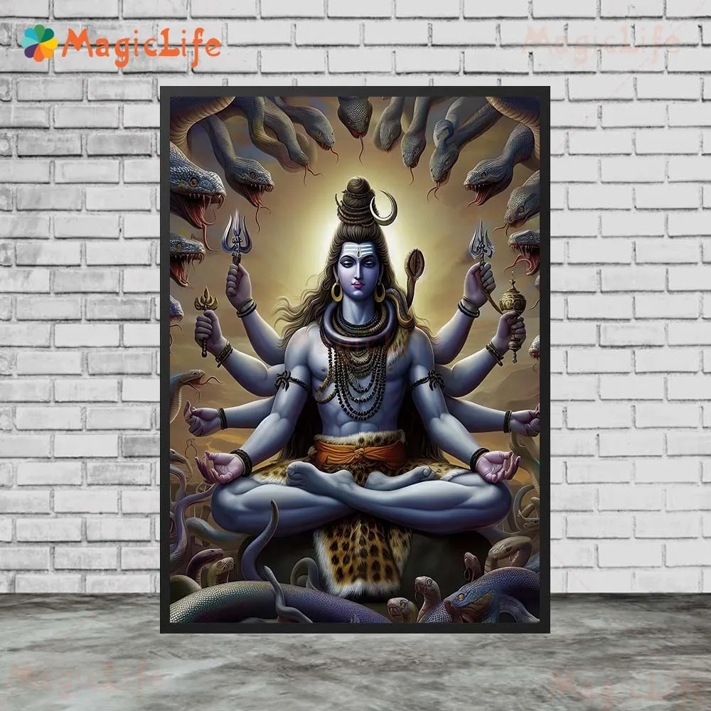 

Религия Будда Лорд Шива Ганеша плакаты настенные панно для гостиной плакат на скандинавскую тему настенная живопись на холсте без рамы