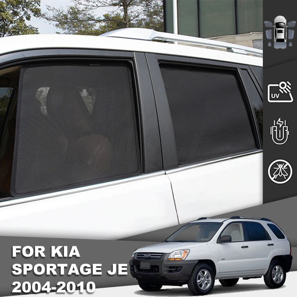 

For Kia Sportage JE 2004 2005 2006 2008 2009 2010 Magnet Car Sunshade Front Windshield Mesh Curtain Baby Side Window Sun Shade