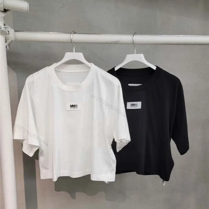 

Maison Margiela T-shirts Women Cropped Top 22SS Summer New MM6 Women's Oversized Short Sleeve Letters Paint T-Shirt Babes TShirt