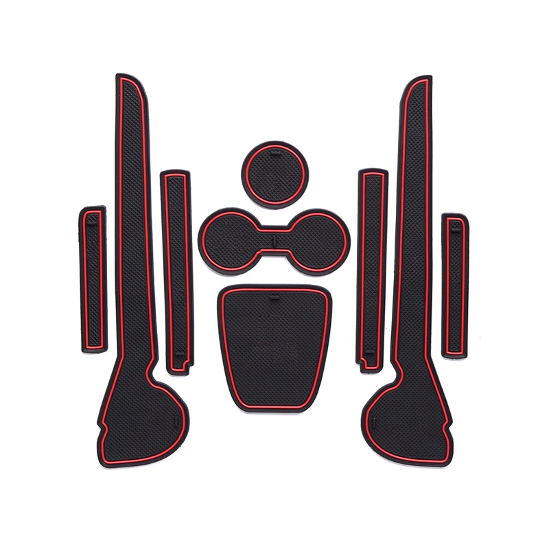 

Противоскользящий резиновый коврик для ворот, дверная канавка, подушка для чашки для VW POLO 6R 6C 2010-2017 MK5 GTI, аксессуары для салона автомобиля, 9 шт.