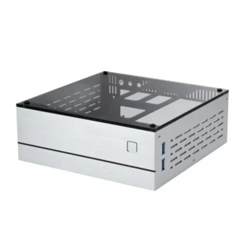 Фото A01 Алюминиевый корпус Mini-ITX — горизонтальное компактное шасси HTPC/промышленное управление, тонкий корпус для ПК небольшой формы для дома/офиса №3