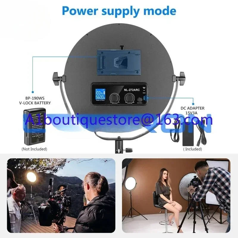 14-дюймовая круглая светодиодная панель для видеосъемки беспроводной пульт