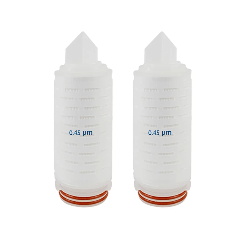 

0.45 µm Parker&Pall Compatible Pleated Filter Cartridge 5", 226 O'Ring Design&Bayonet, Polypropylene micro fiber media-Pack of 2