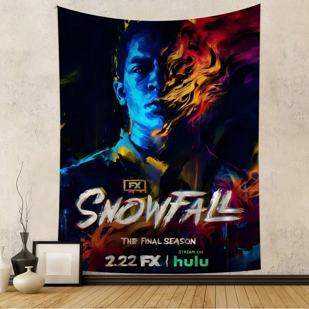 Настенный гобелен в виде снегопада для ТВ-сериала художественная научная