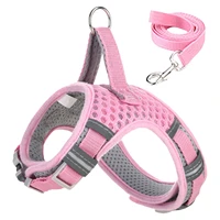 pet chest strap dog leash adjustable soft padded mesh pet harness reflective design training pet vest for all seasons