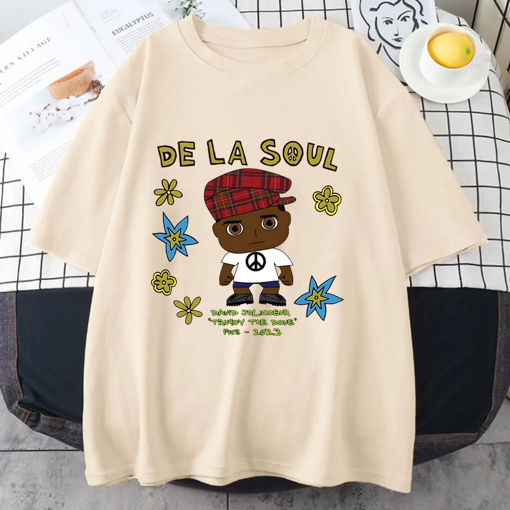 

De La Soul Women T Shirt 100% Pure Cotton Unisex Simple Painting Tshirt Summer Loose Shirt Female Fashion Tees Slight Strech