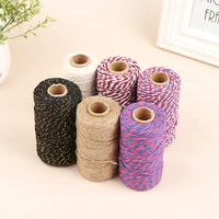 100mroll cotton cord baker twine colorful cotton crafts twine macrame cord string diy home textile gift wrapping wedding decor