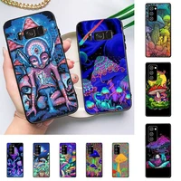 fhnblj weird trippy mushroom psychedelic art phone case for redmi 8 9 9a for samsung j5 j6 note9 for huawei nova3e mate