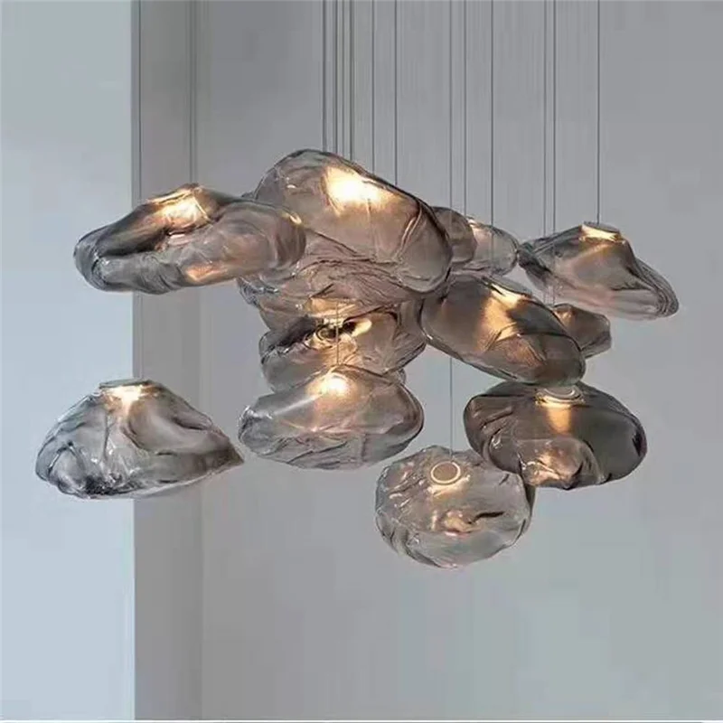 

Nordic Creative Pendant Lights LED Dining Room Clear/Amber/Smoky Glass Hanglamp Restaurant Coffee Shop Indoor Lighting Fixtures