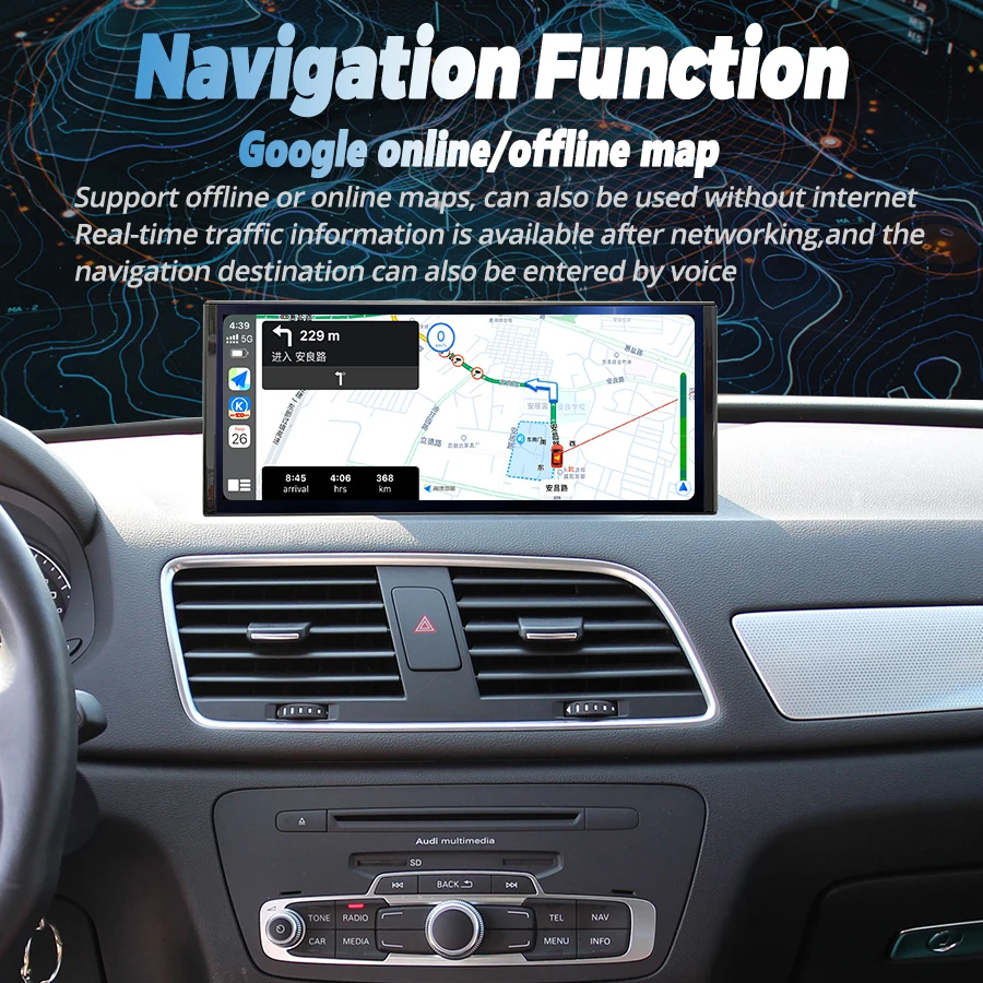Android Auto стерео экран для Audi Q3 2013-2018 RHD LHD автомобильный радиоприемник навигация