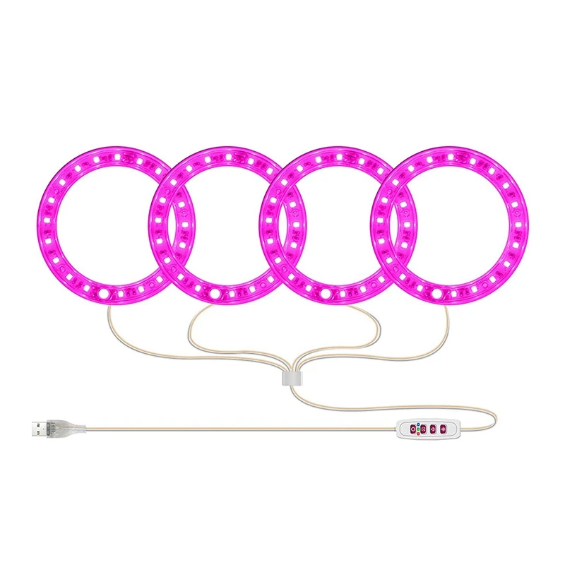 

Plant Growth Lamp Full Spectrum LED Grow Light Angel Ring LED Light Bar For Indoor Succulents Plants,Pink Light