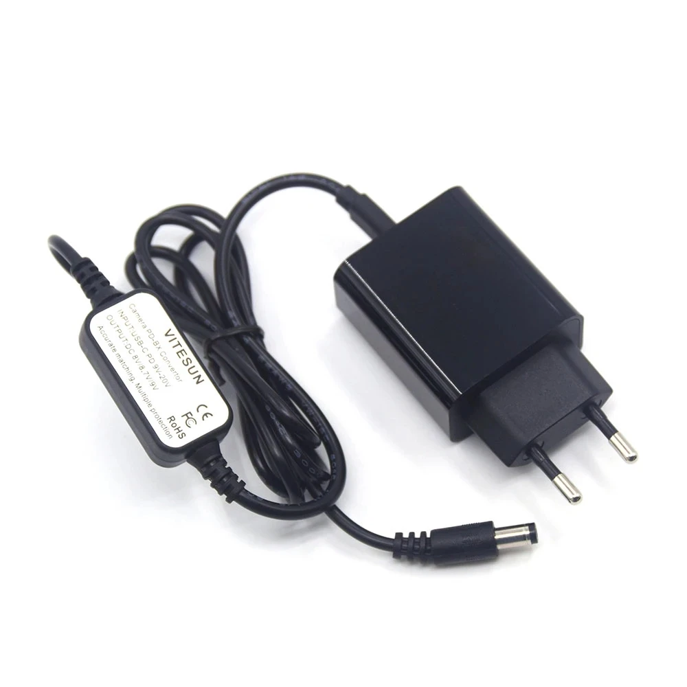 USB-кабель типа C + зарядное устройство PD для внешнего аккумулятора NP-FW50 PW20 DR-E6 LP-E6