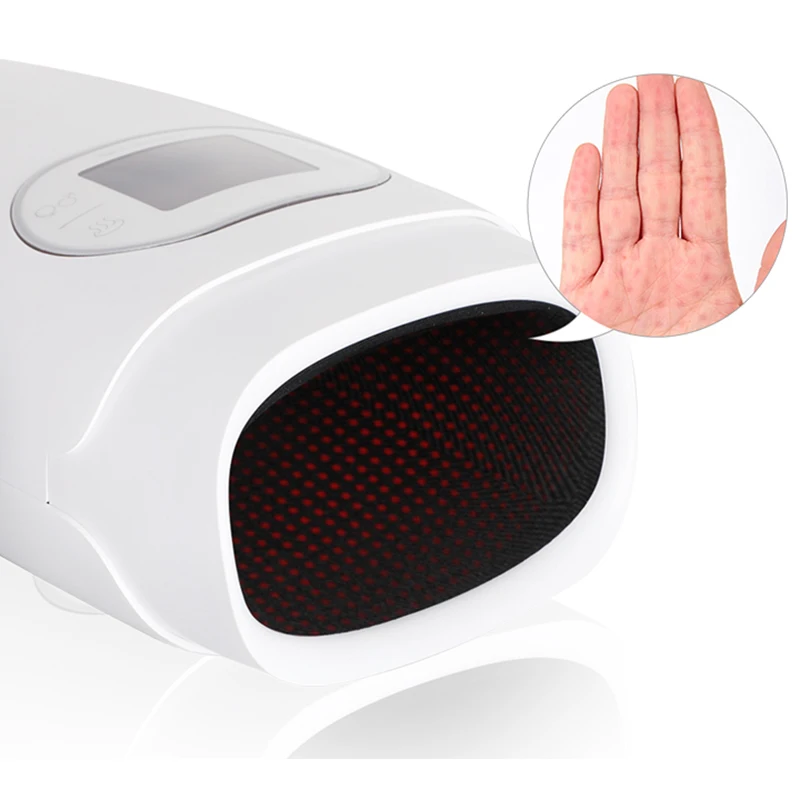 

free shipping New Design Cordless Hot Compress Electric Graphene Heated Hand Finger Palm Wrist Massager with Air Bag