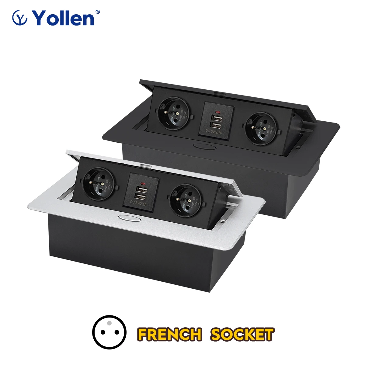 metal panel french standard hidden type table socket 23 way outlet usbeuruniversalfr office kitchen cabinet desktop aluminum free global shipping