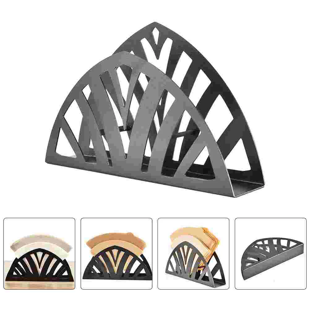 

Coffee Paper Filter Rack Storage Holder Stand Cone Filters Container Dispenser Organizer Shelf Metal Support Accessories