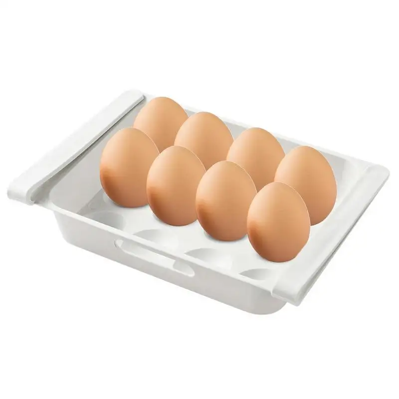 

Egg Holder for Refrigerator | 12 Grid Clear Fridge Egg Drawers with Handle | Refrigerator Egg Holder Storage Containers Freezer