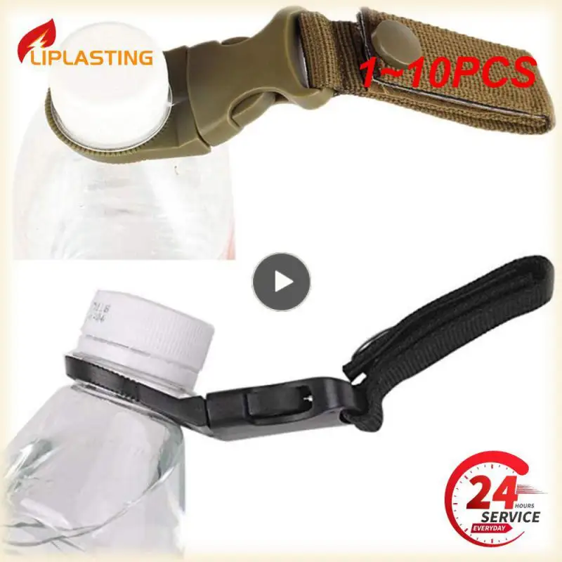 

1~10PCS clasp molle attach Buckle Holder tool webbing backpack Hanger Hook Carabiner Water Bottle clip hang camp hike outdoor