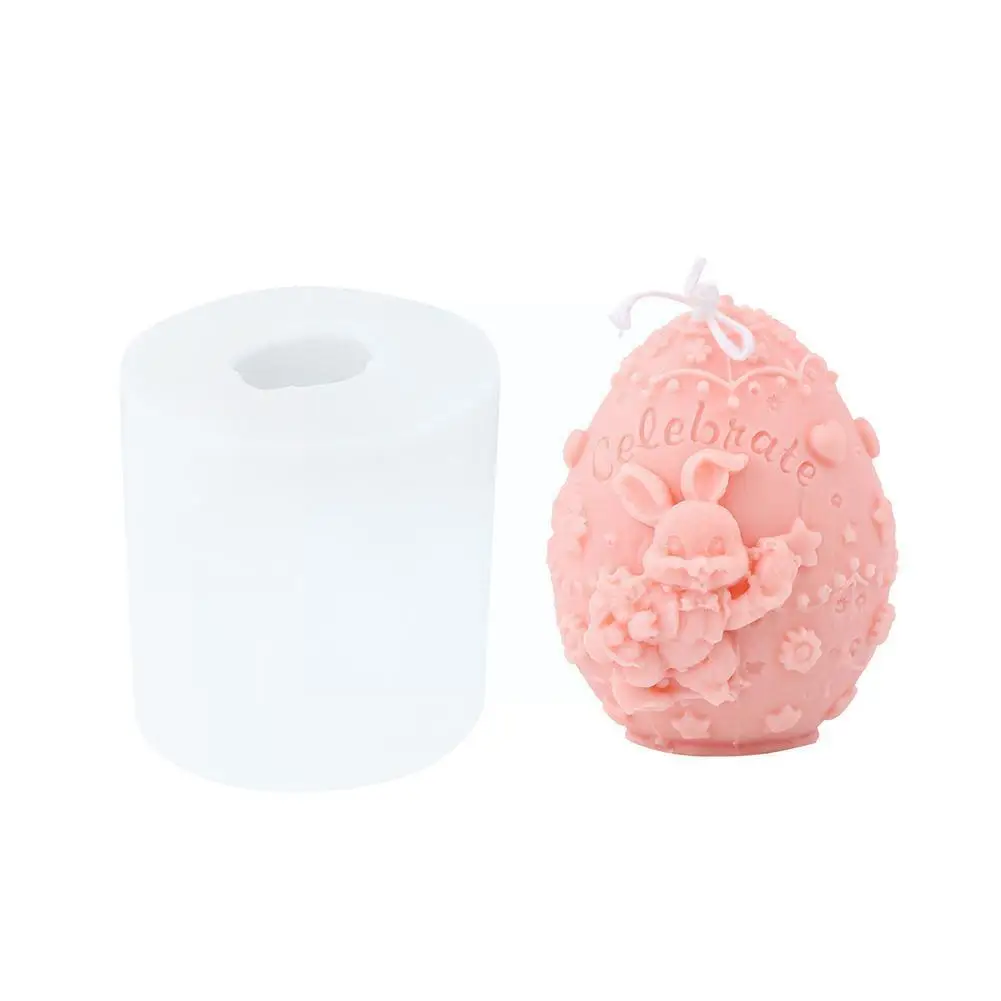 

Large Cartoon Embossed Vertical Ears Rabbit Egg Silicone Home Plaster Candle Ice Mould Baking Decor Chocolate Gifts Mold Re J9z7