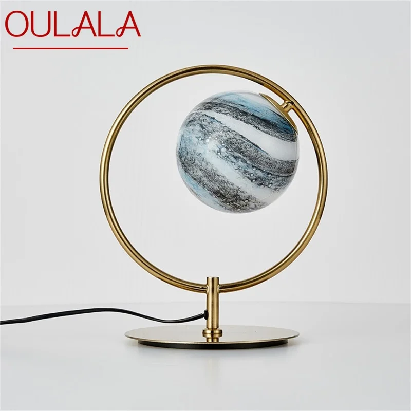 OULALA Postmodern Table Lamp Fashion Creative LED Planet Desk Light for Home Bedroom Living Room Bedside Decor