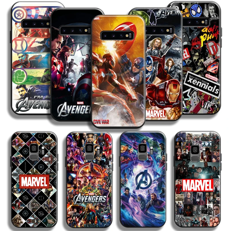 

Marvel Avengers Phone Case For Samsung Galaxy S10 5G S9 S8 Plus S10 Lite S10E Liquid Silicon Silicone Cover Soft Back
