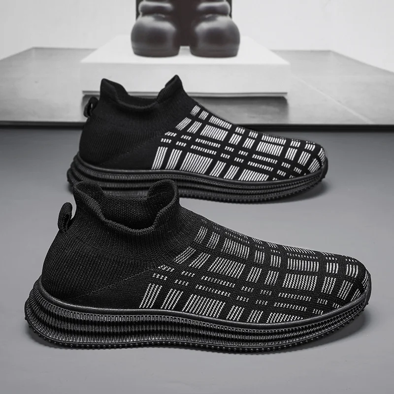 

Модные легкие ботинки-носки, классические мокасины, Нескользящие прогулочные туфли, летняя дышащая обувь, сетчатые кроссовки