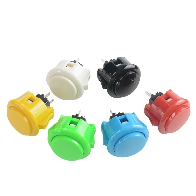 

SANWA-Round Push Button Microswitches, Arcade Game Switch, DIY Joystick Machine, PC PS/3, OBSF-30, Original Japan