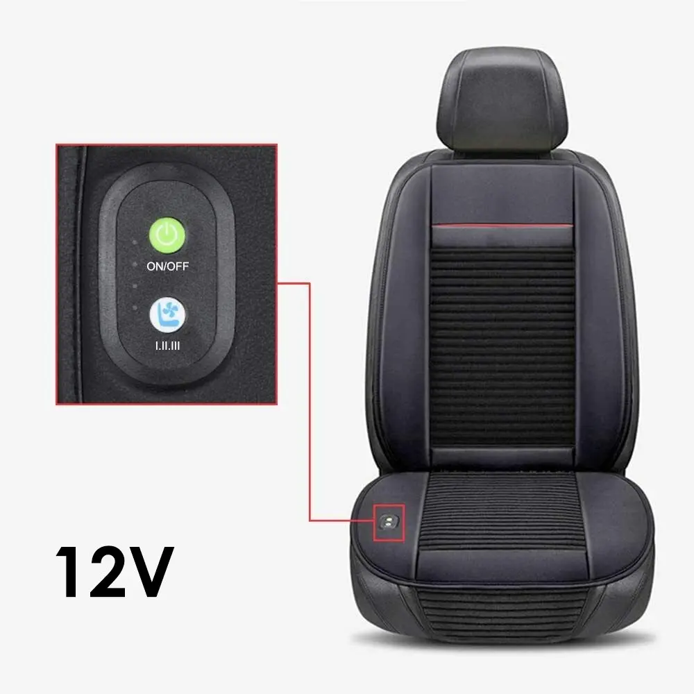 

Car Seat Ventilation Mat Summer 3 Fans Single Cold Pad Multi-Function Cooling Pad Car Cushions Cool Down Ventilated Seat Cushion