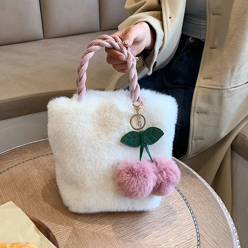 

2022 New Style Winter Soft Plush Women's Bag Female Fluffy Fashion Bags The Best Gift for Girls